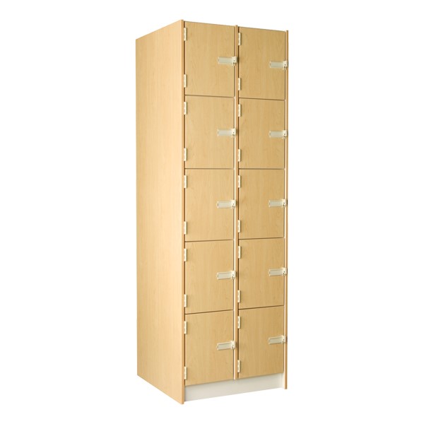 Medium Instrument Lockers w/ Solid Doors - 10 Compartments (12 1/4" W x 27" D x 15" H)